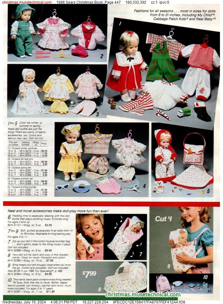 1986 Sears Christmas Book, Page 447