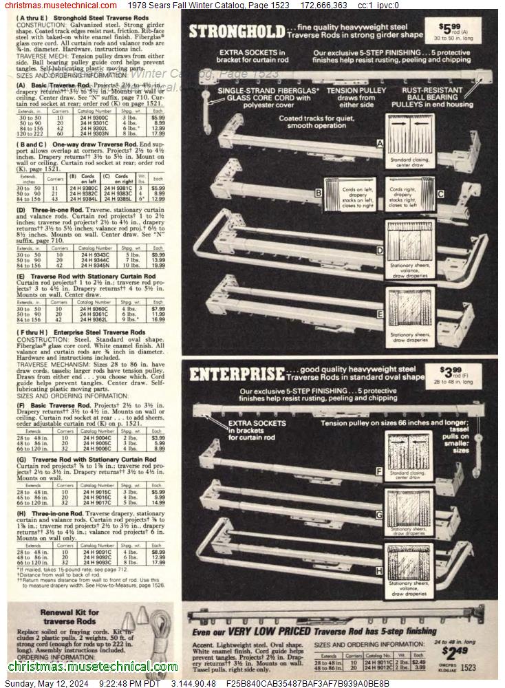 1978 Sears Fall Winter Catalog, Page 1523