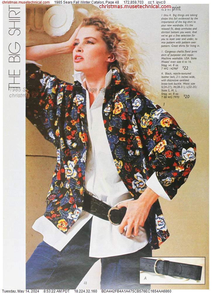 1985 Sears Fall Winter Catalog, Page 48