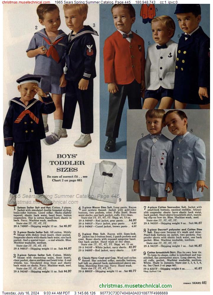 1965 Sears Spring Summer Catalog, Page 445
