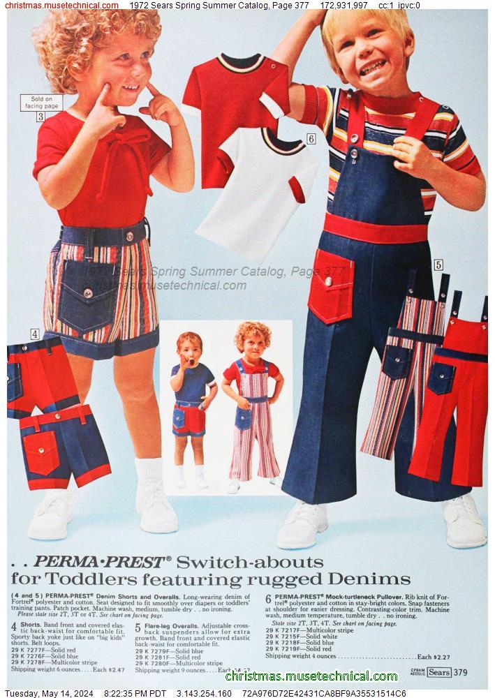 1972 Sears Spring Summer Catalog, Page 377