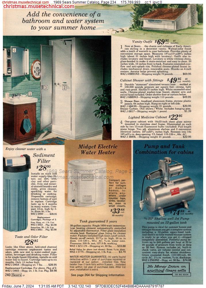 1969 Sears Summer Catalog, Page 234