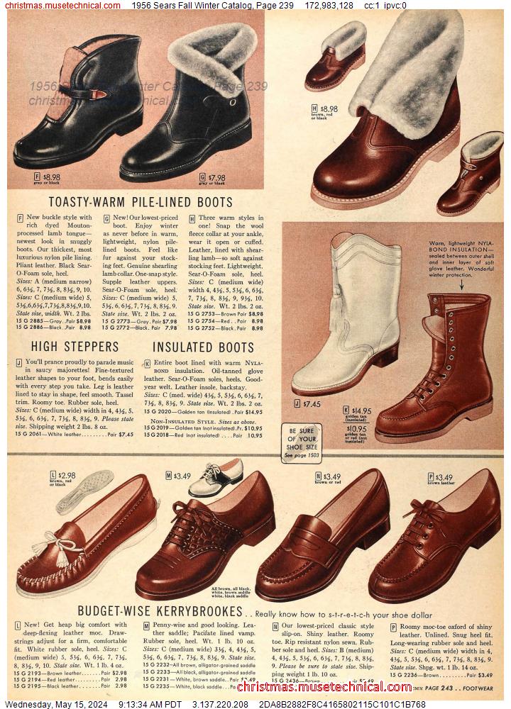 1956 Sears Fall Winter Catalog, Page 239