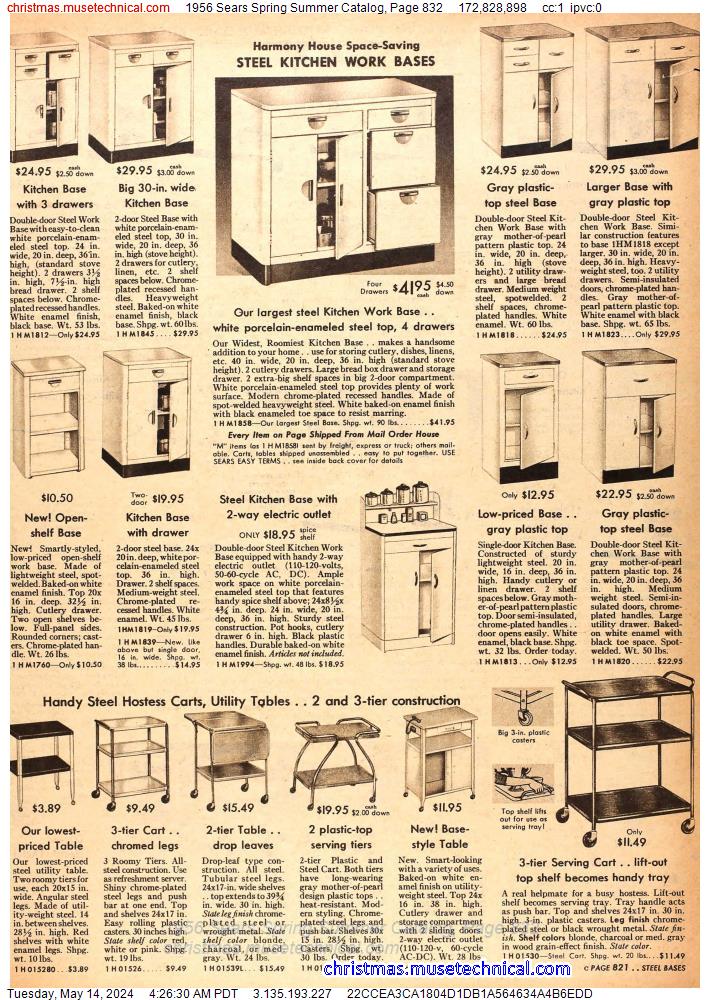 1956 Sears Spring Summer Catalog, Page 832