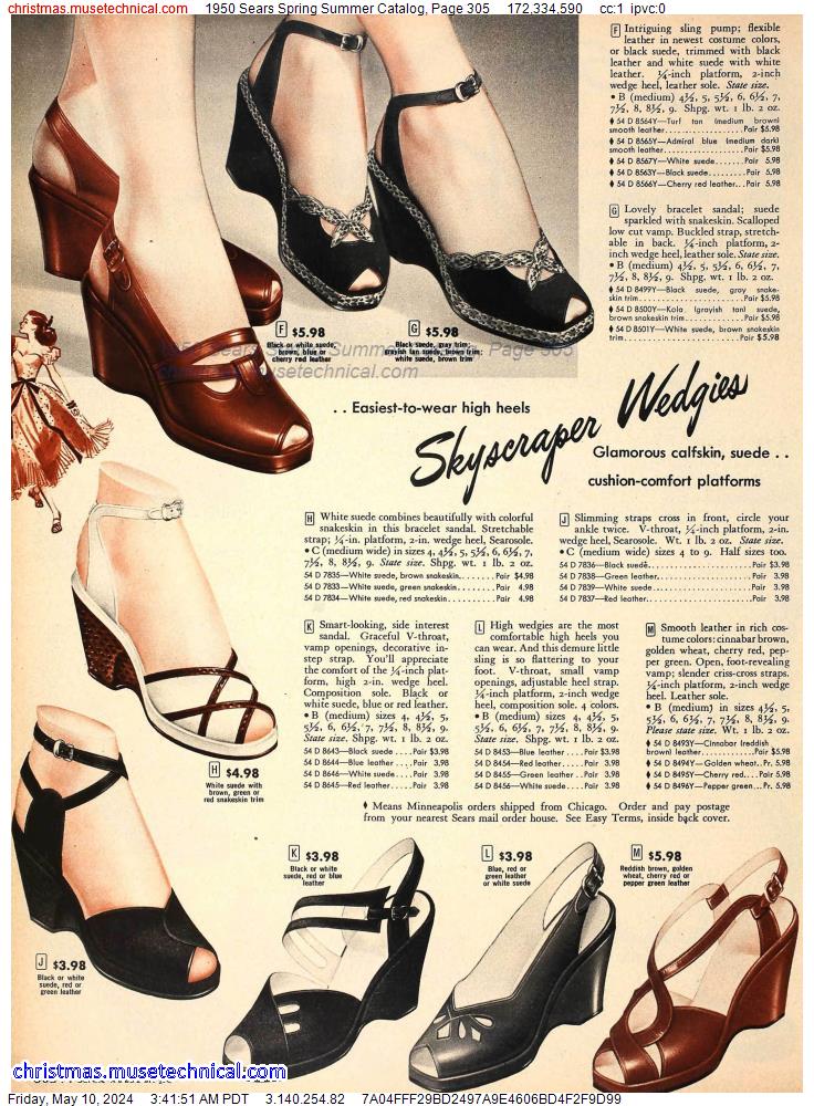 1950 Sears Spring Summer Catalog, Page 305