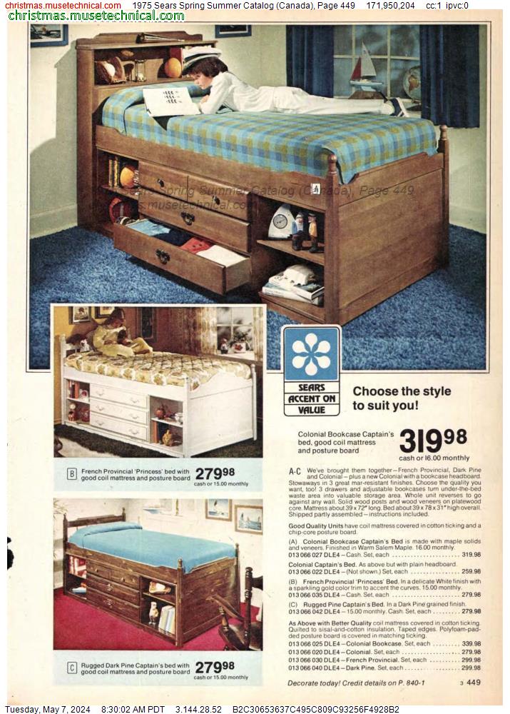 1975 Sears Spring Summer Catalog (Canada), Page 449