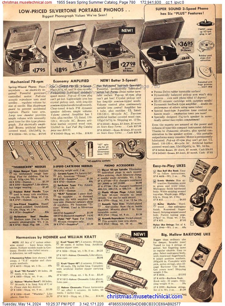 1955 Sears Spring Summer Catalog, Page 780