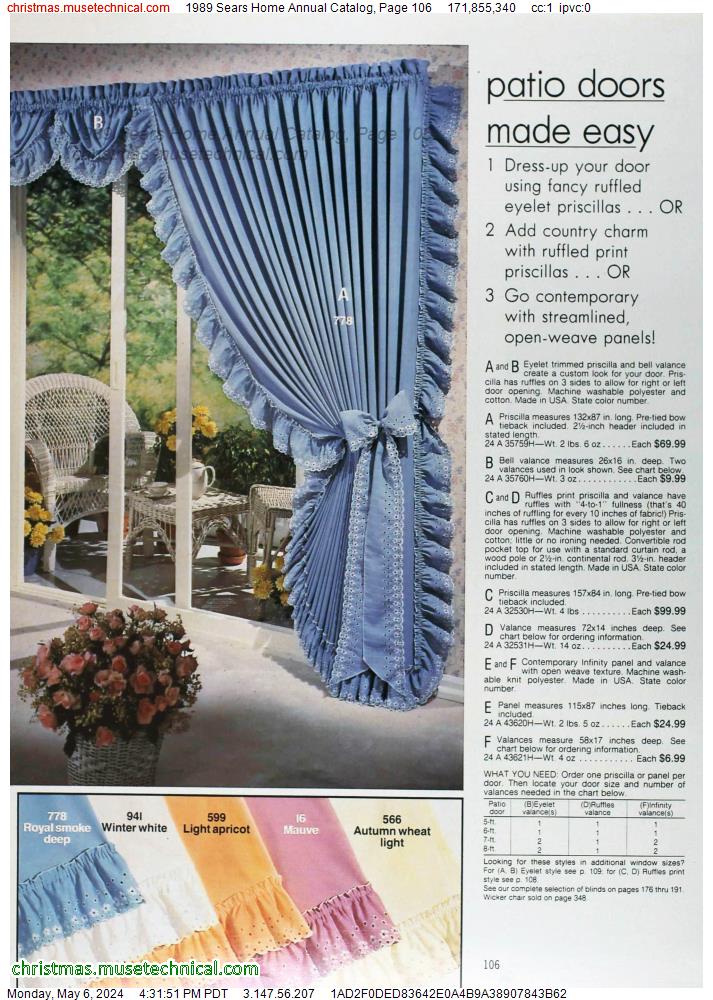 1989 Sears Home Annual Catalog, Page 106