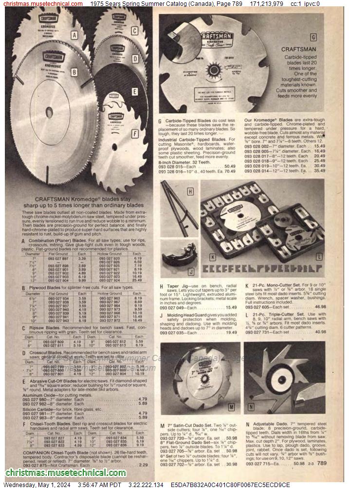 1975 Sears Spring Summer Catalog (Canada), Page 789