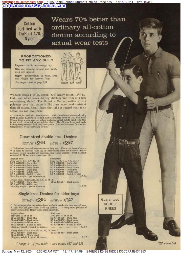 1965 Sears Spring Summer Catalog, Page 555