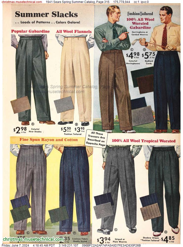 1941 Sears Spring Summer Catalog, Page 315