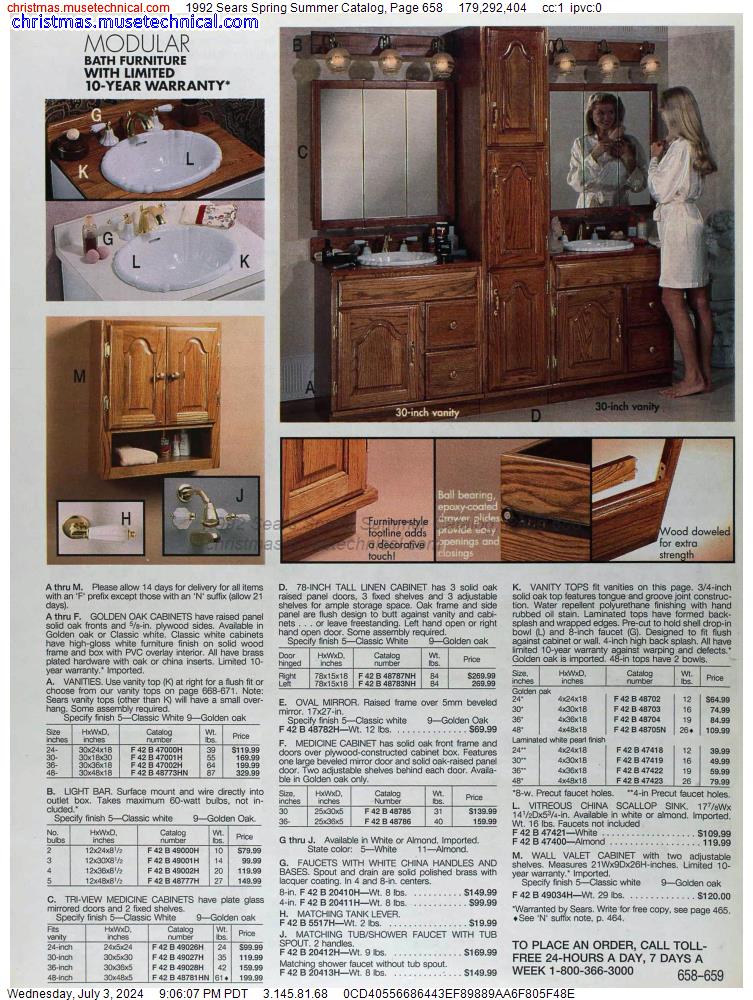 1992 Sears Spring Summer Catalog, Page 658