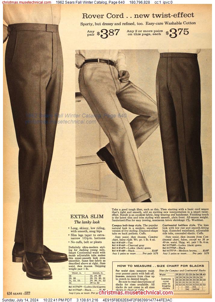 1962 Sears Fall Winter Catalog, Page 640