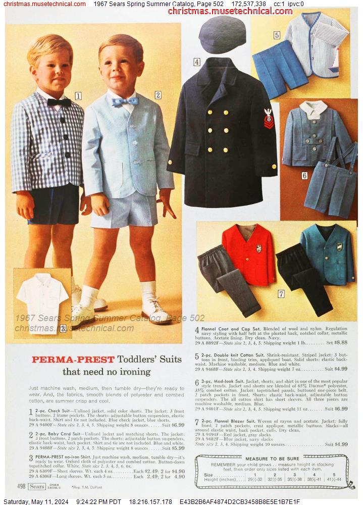 1967 Sears Spring Summer Catalog, Page 502