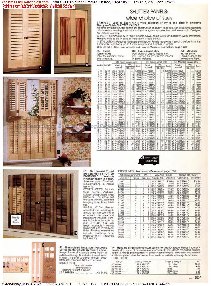 1983 Sears Spring Summer Catalog, Page 1057