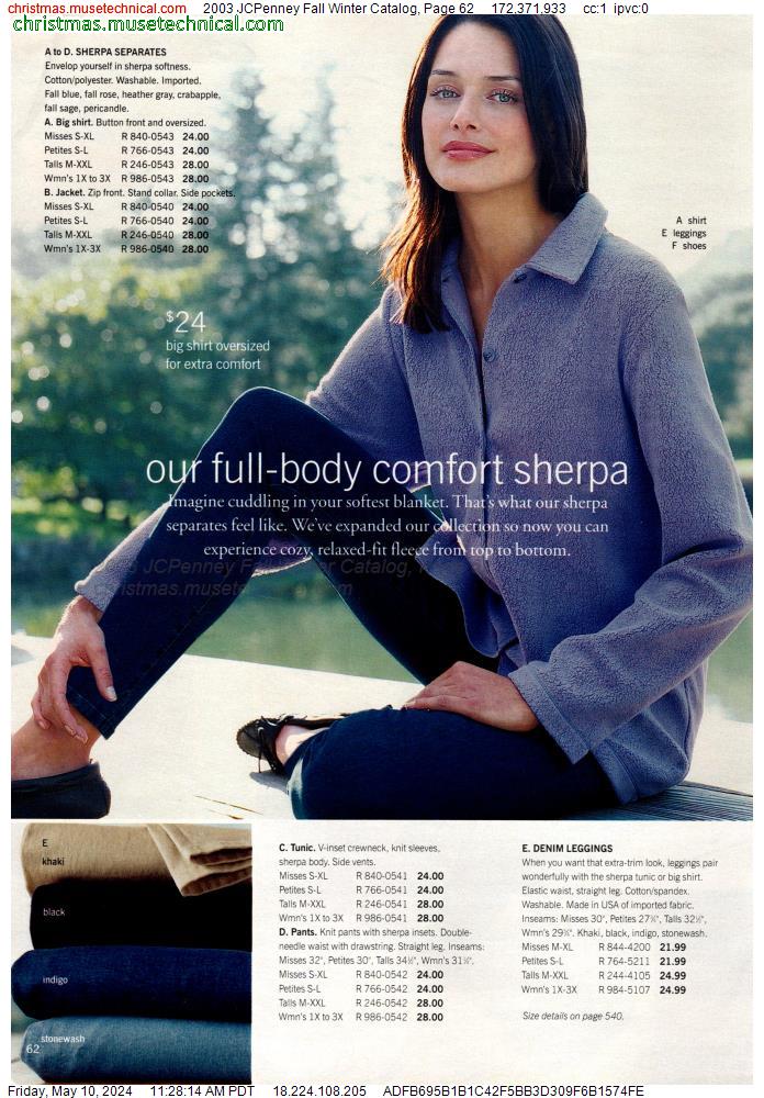 2003 JCPenney Fall Winter Catalog, Page 62
