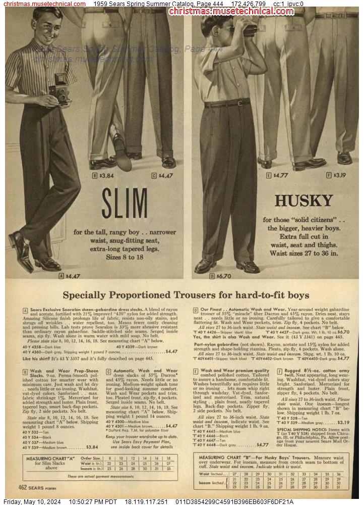 1959 Sears Spring Summer Catalog, Page 444