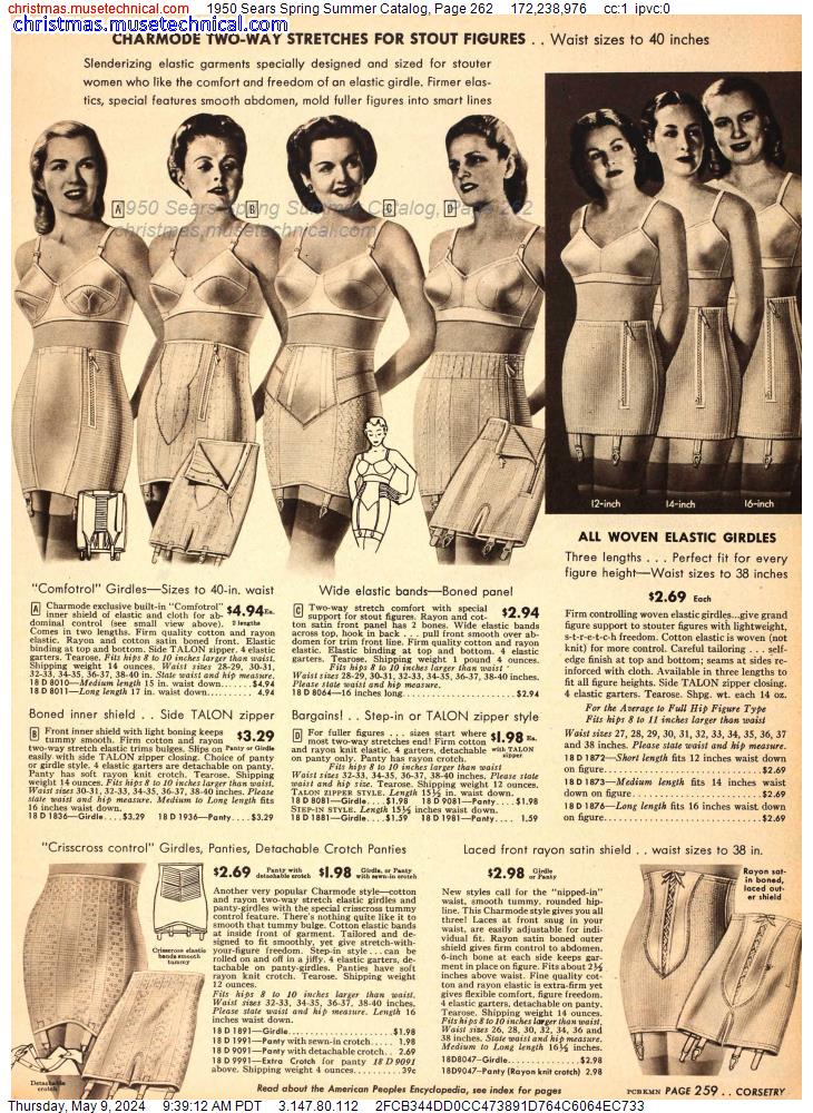 1950 Sears Spring Summer Catalog, Page 262
