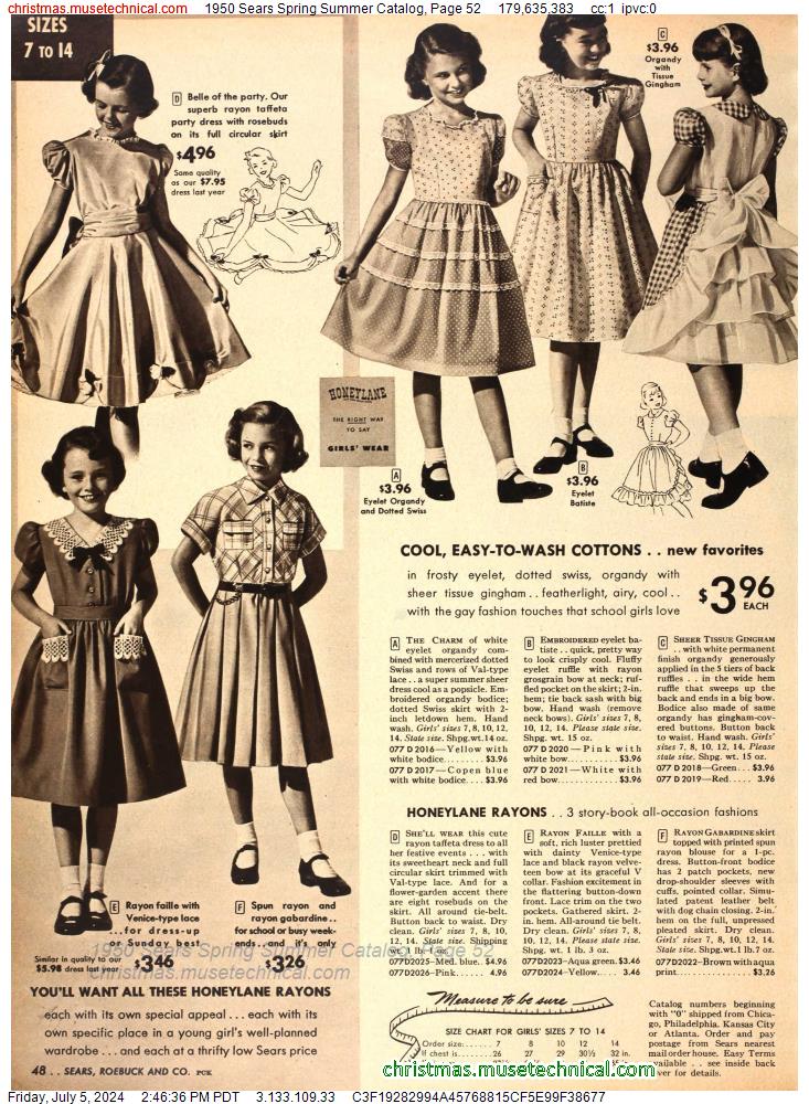 1950 Sears Spring Summer Catalog, Page 52