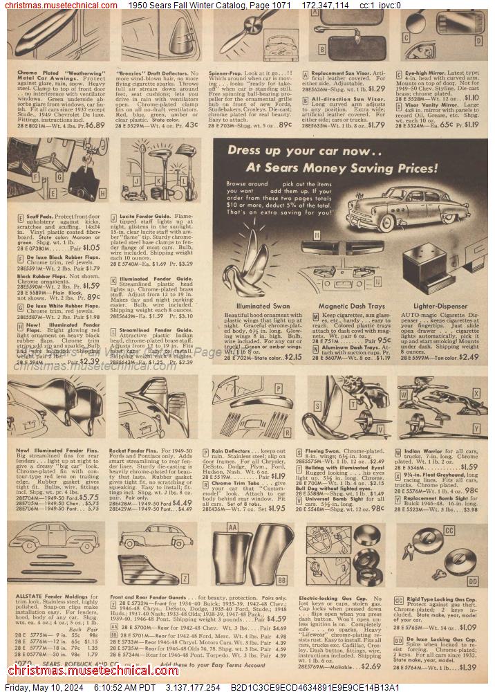 1950 Sears Fall Winter Catalog, Page 1071