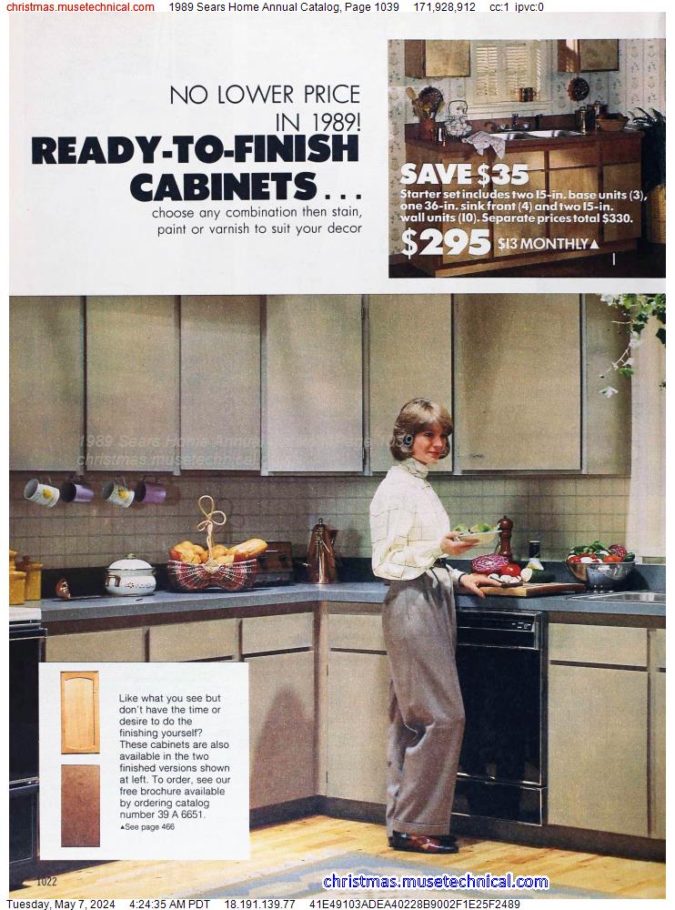 1989 Sears Home Annual Catalog, Page 1039
