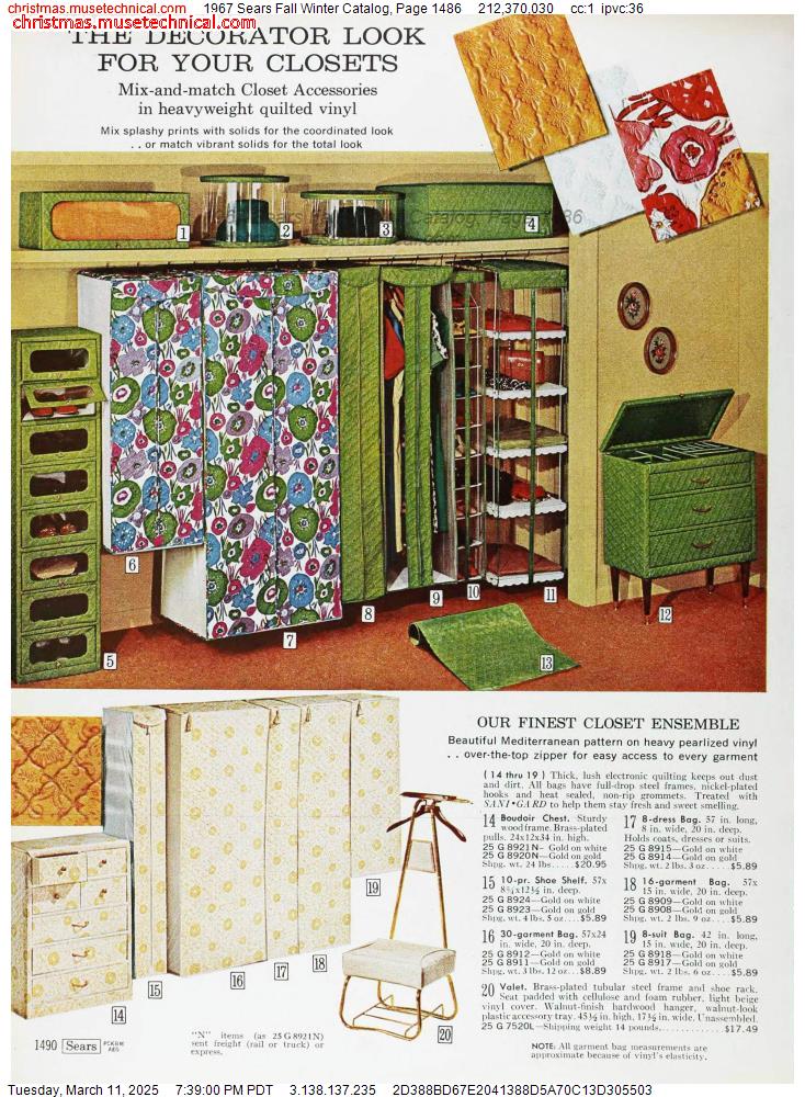 1967 Sears Fall Winter Catalog, Page 1486