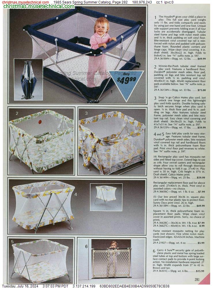 1985 Sears Spring Summer Catalog, Page 282