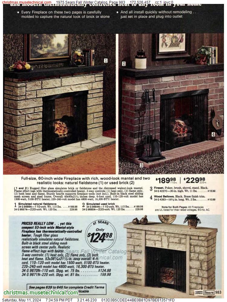 1975 Sears Fall Winter Catalog, Page 983