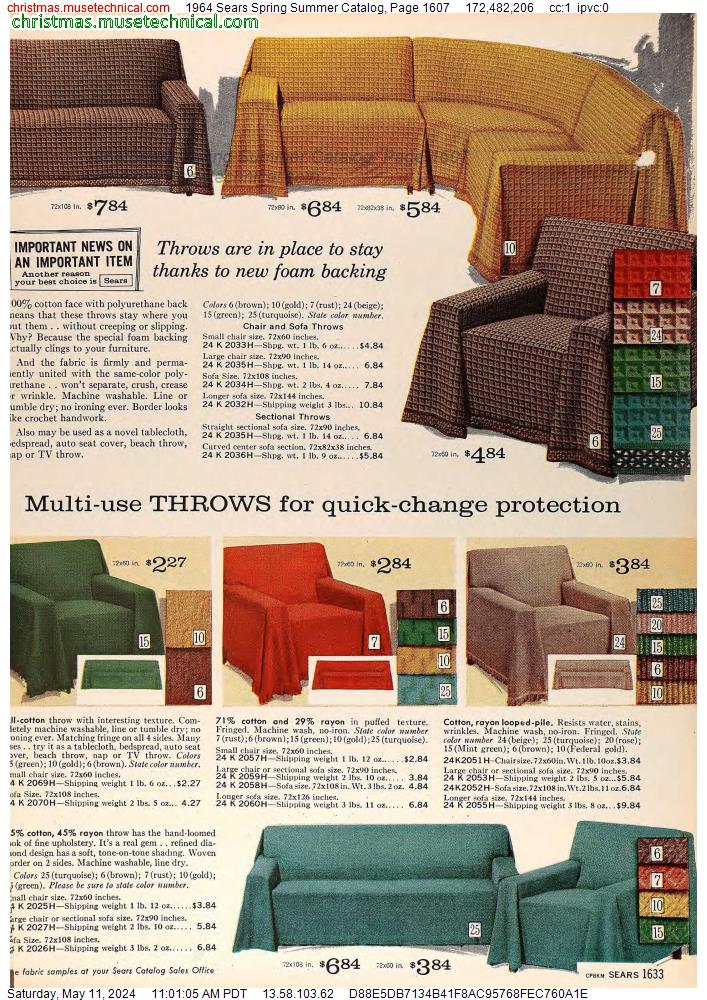 1964 Sears Spring Summer Catalog, Page 1607
