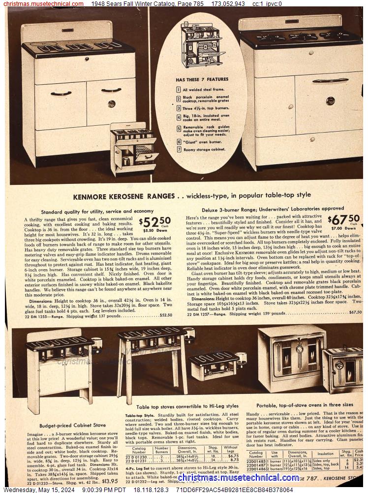 1948 Sears Fall Winter Catalog, Page 785