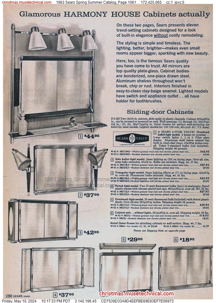 1963 Sears Spring Summer Catalog, Page 1061