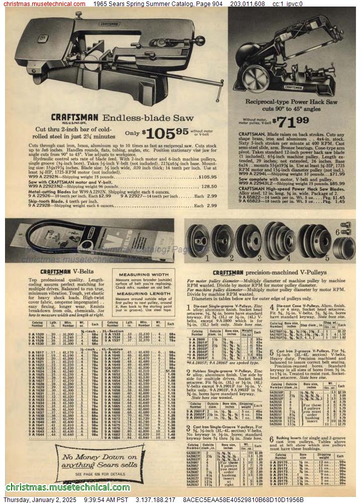 1965 Sears Spring Summer Catalog, Page 904