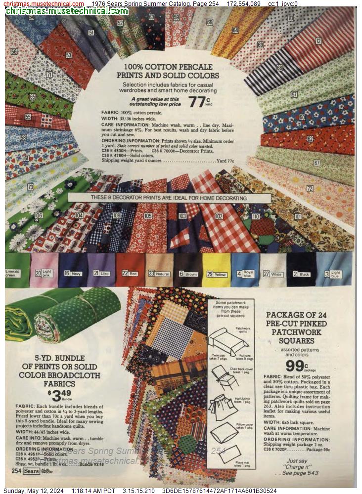 1976 Sears Spring Summer Catalog, Page 254