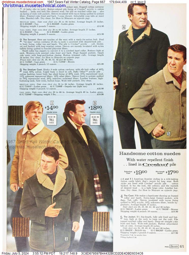 1967 Sears Fall Winter Catalog, Page 667