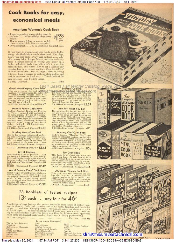 1944 Sears Fall Winter Catalog, Page 588