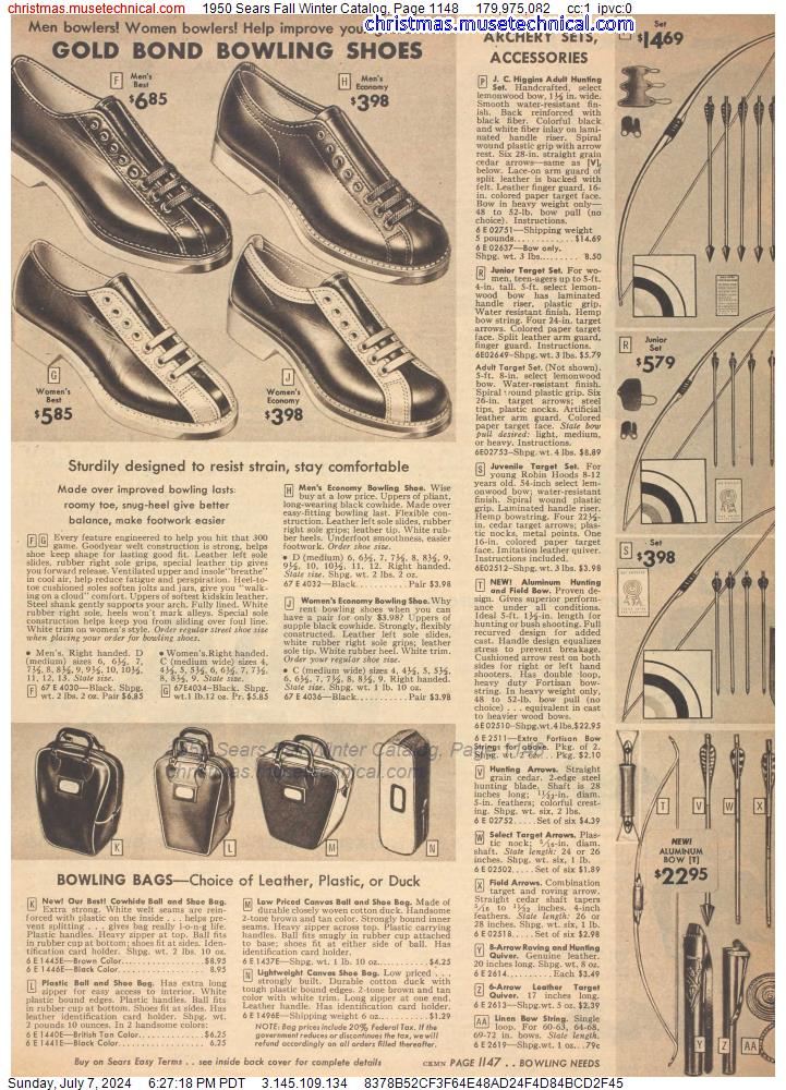 1950 Sears Fall Winter Catalog, Page 1148