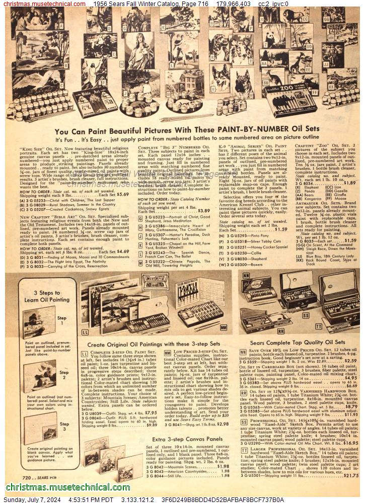 1956 Sears Fall Winter Catalog, Page 716