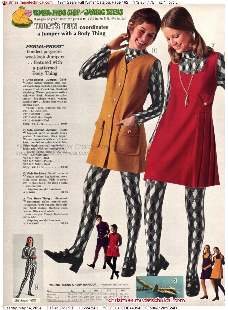 1971 Sears Fall Winter Catalog, Page 162