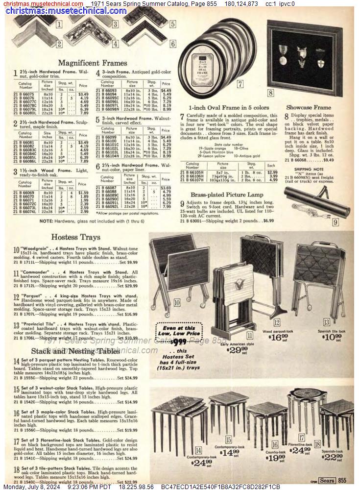 1971 Sears Spring Summer Catalog, Page 855