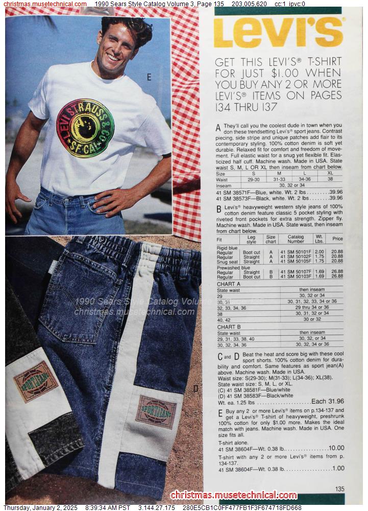 1990 Sears Style Catalog Volume 3, Page 135