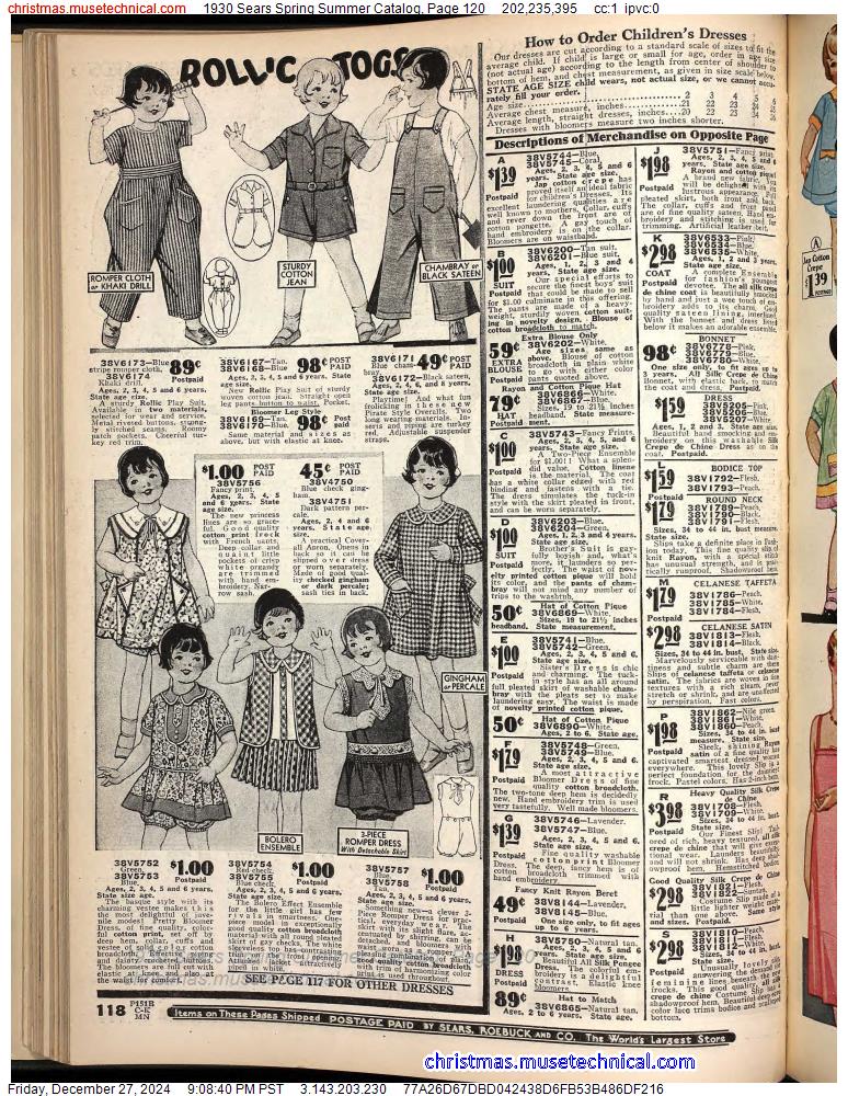 1930 Sears Spring Summer Catalog, Page 120