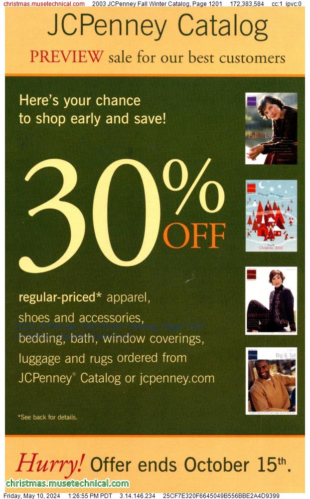2003 JCPenney Fall Winter Catalog, Page 1201