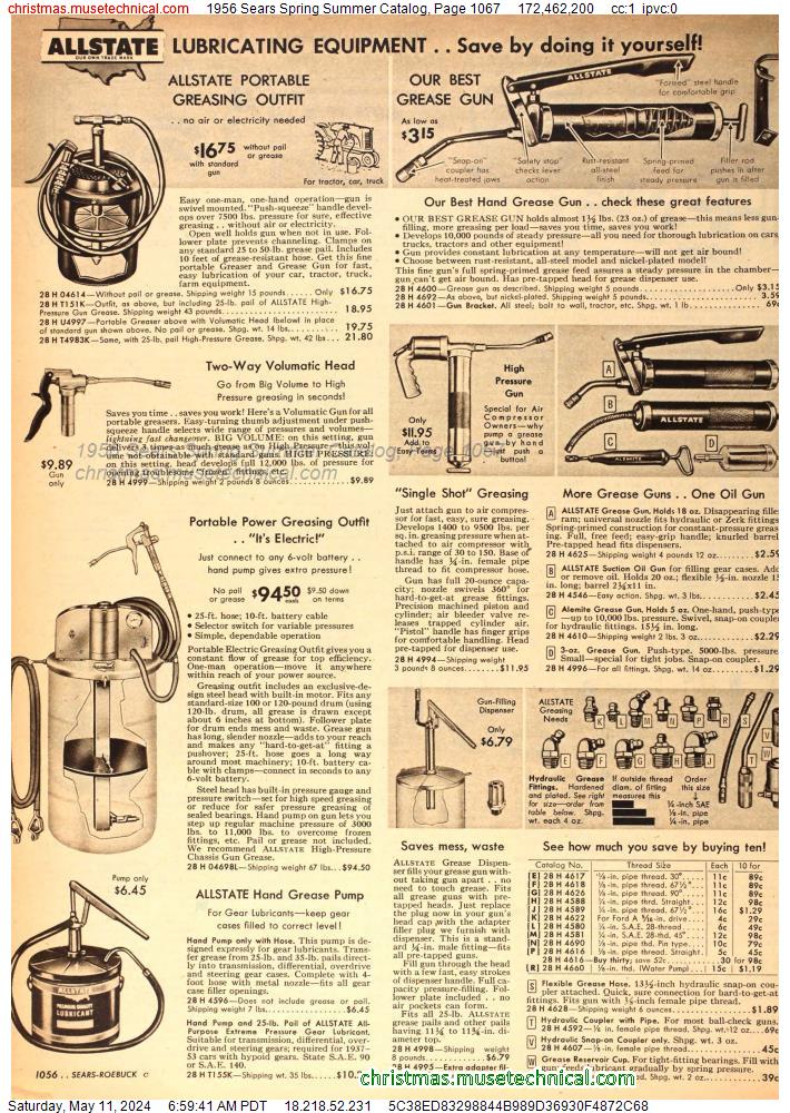 1956 Sears Spring Summer Catalog, Page 1067