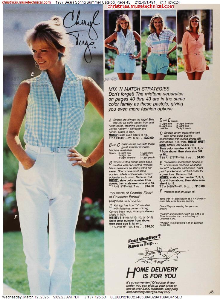 1987 Sears Spring Summer Catalog, Page 45