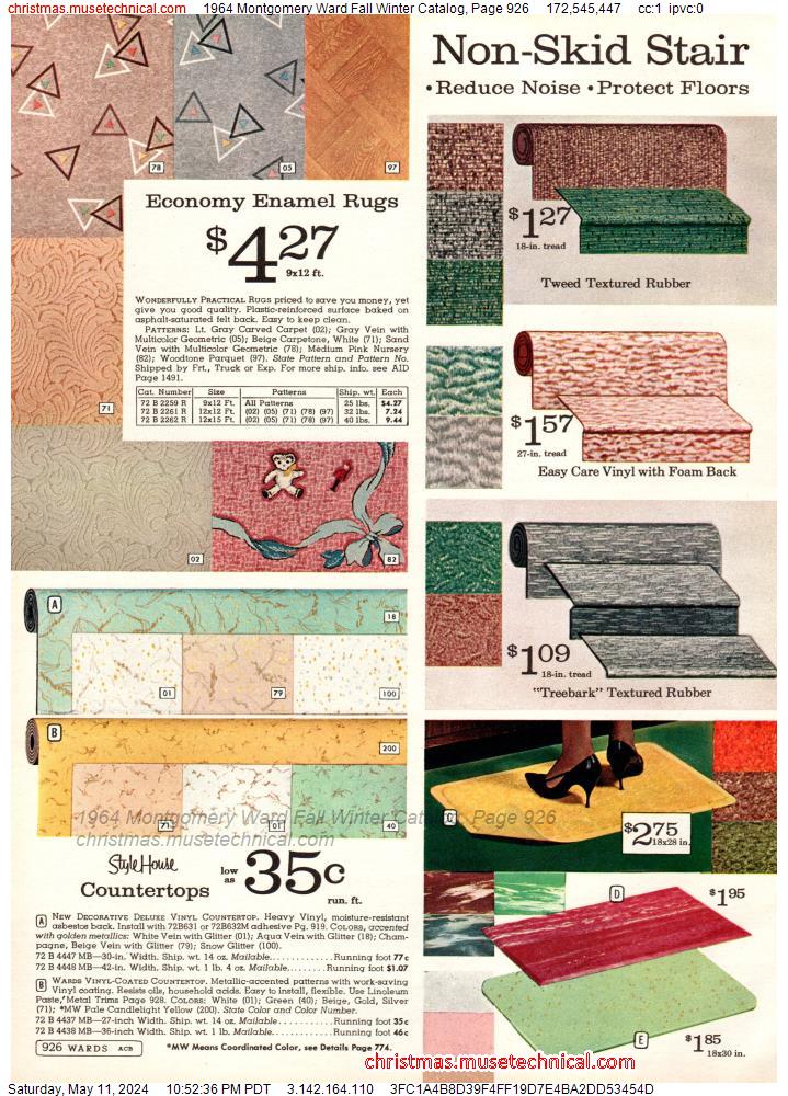 1964 Montgomery Ward Fall Winter Catalog, Page 926