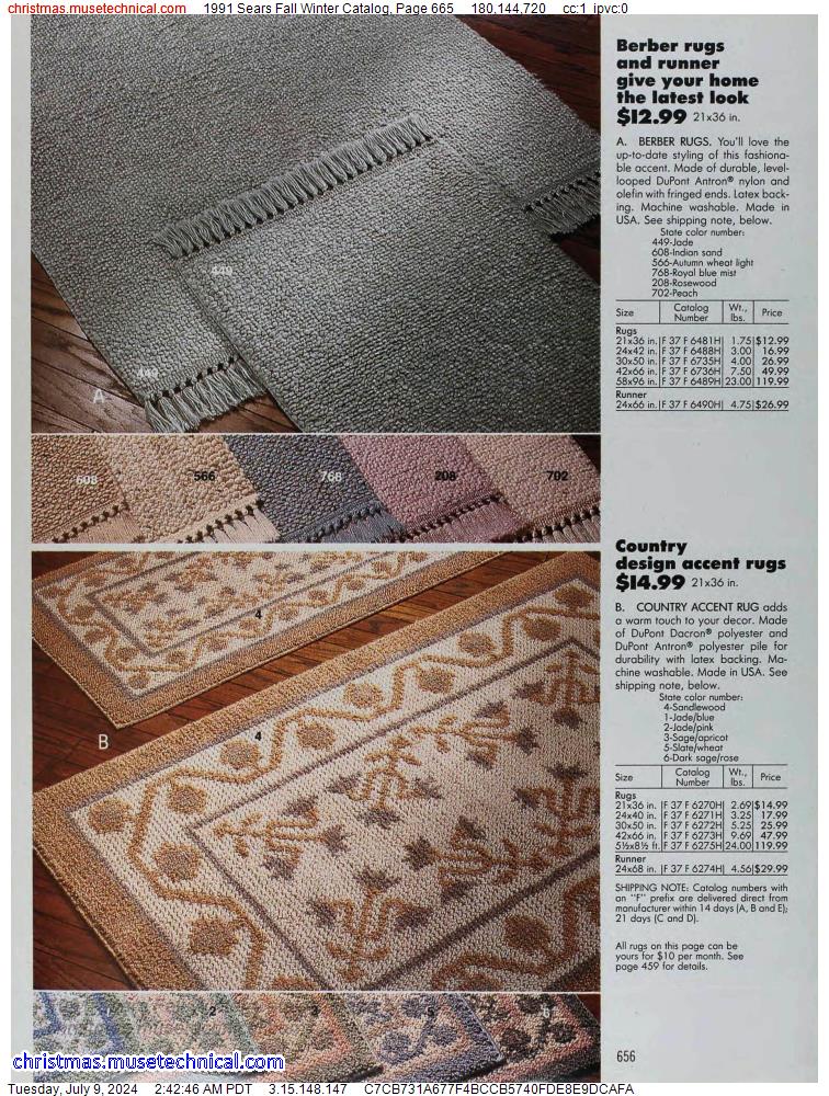 1991 Sears Fall Winter Catalog, Page 665