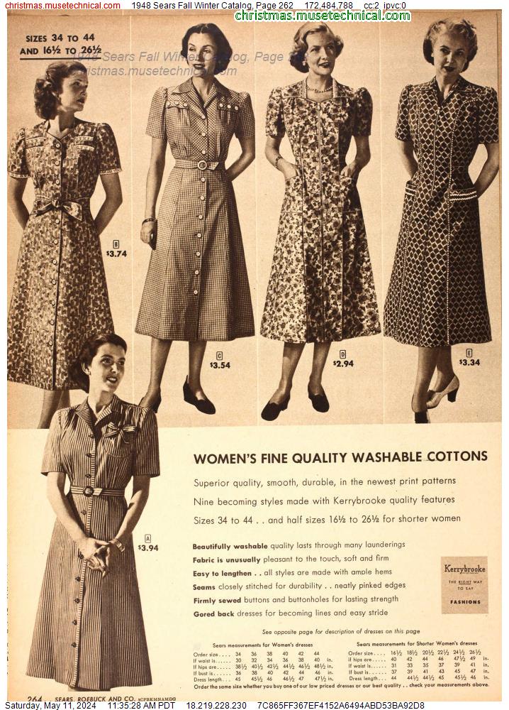 1948 Sears Fall Winter Catalog, Page 262
