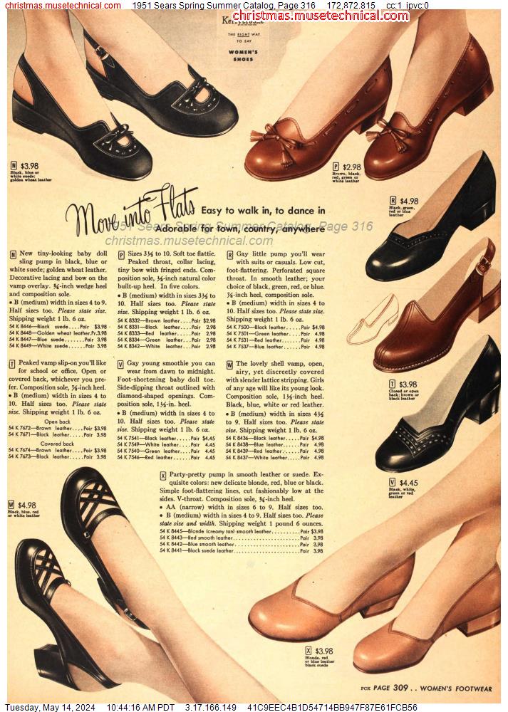 1951 Sears Spring Summer Catalog, Page 316