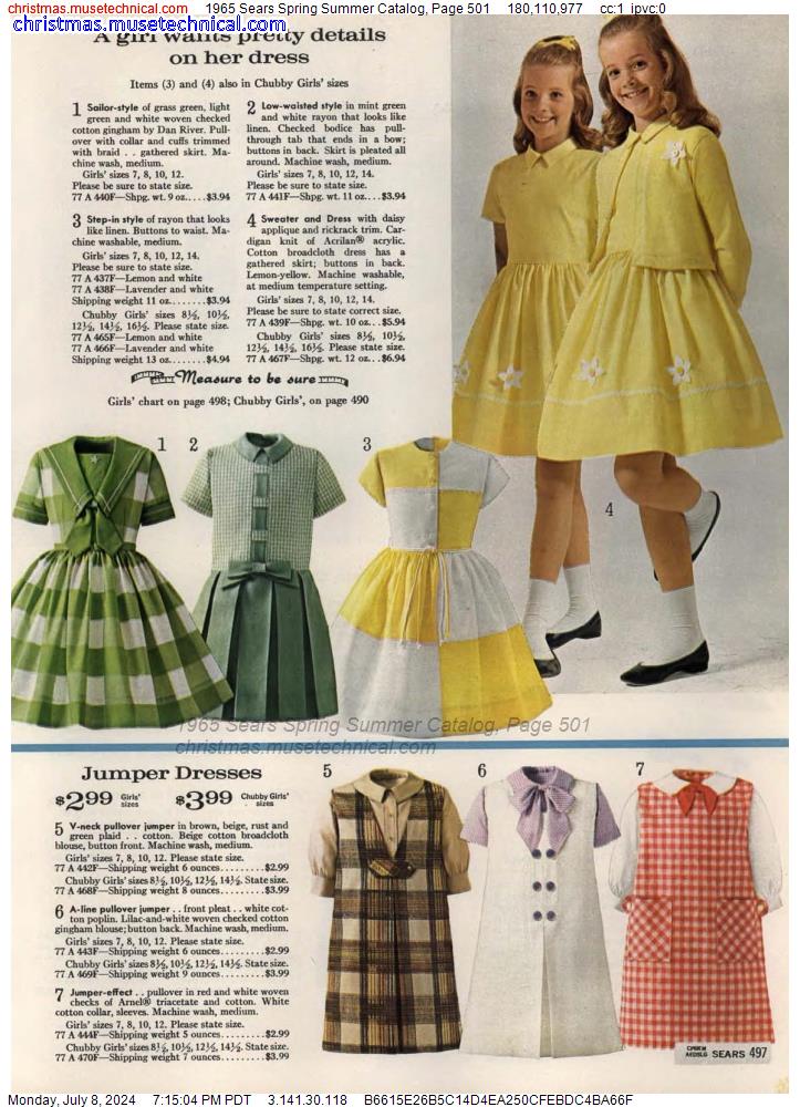 1965 Sears Spring Summer Catalog, Page 501