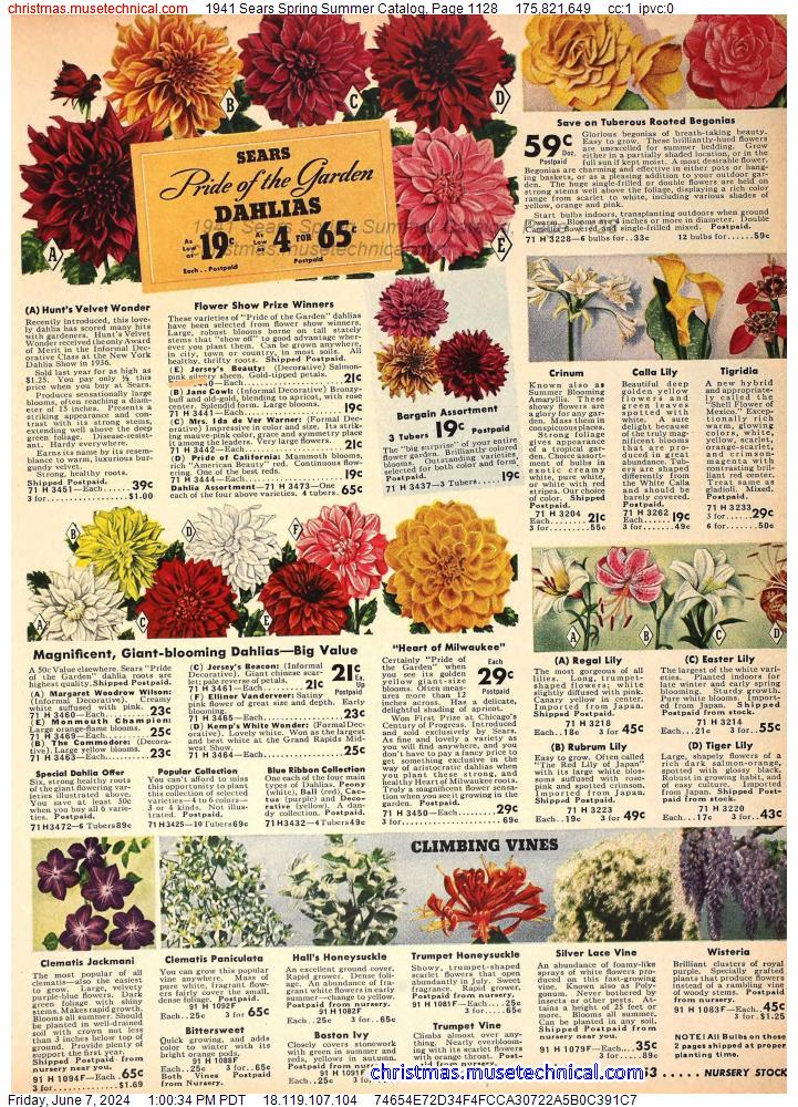 1941 Sears Spring Summer Catalog, Page 1128